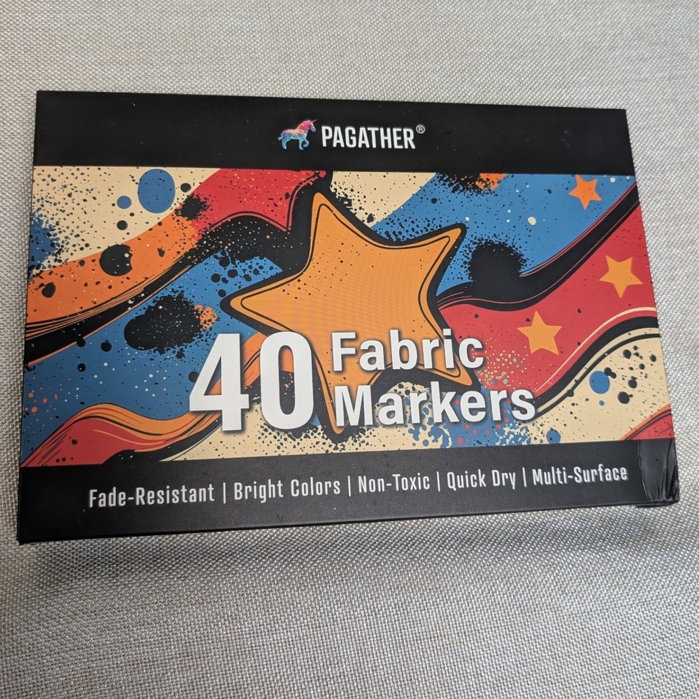 Pagather 40 Fabric Markers Multicolor New 40 Count Fade Resistant Quick Dry